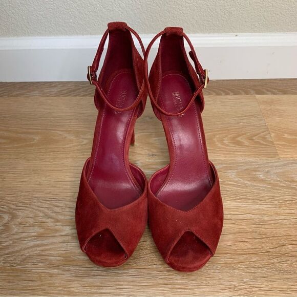 Michael Kors Bright Red Tiegan Platform Sandals - Picture 6 of 15